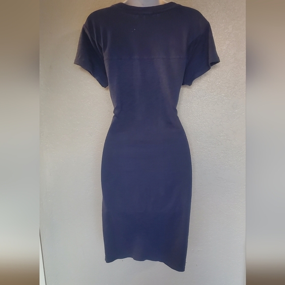 💚5/$25 GAP Forever Soft Sarong Navy Mini Side Tied Shirt Cotton Dress Sz Small - Picture 7 of 7